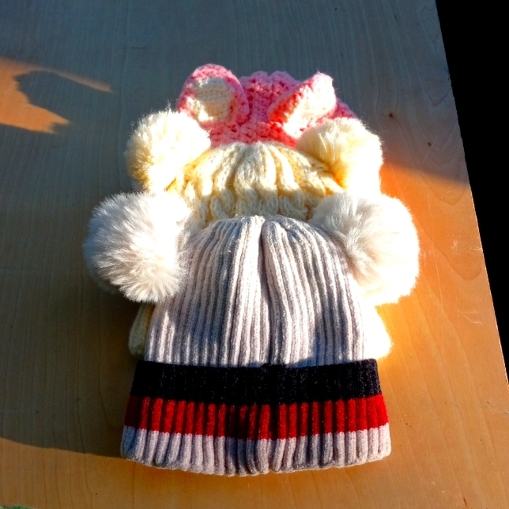 3 beanie hats lot # 12